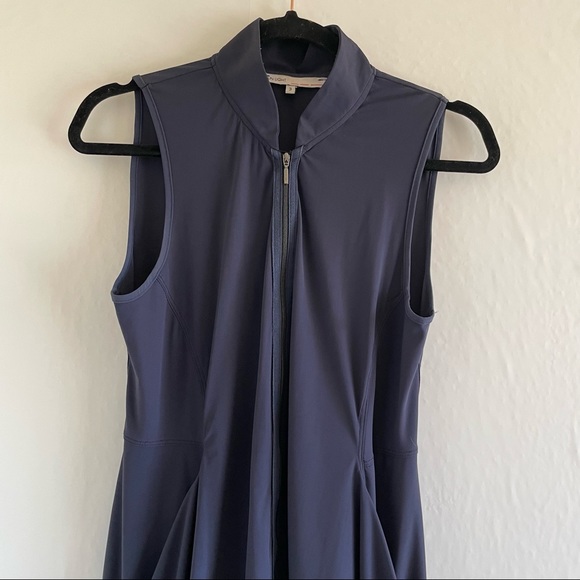 Sun Light Blue Sleeveless Asymmetrical Dress Size 3 - Picture 5 of 15